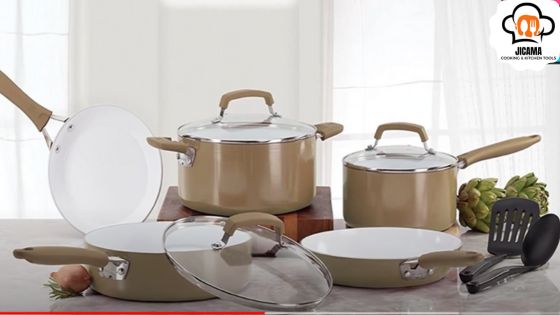 ceramic cookware on gas stove