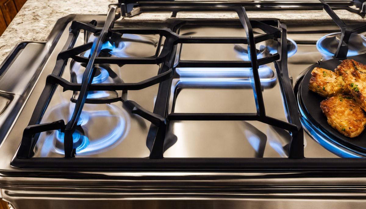 A glass top stove with a double burner griddle on top, ready to cook delicious meals.